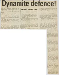 Match Report: Tottenham Hotspur vs Luton Town FC (26th Dec 1988)