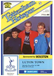 Programme: Tottenham Hotspur vs Luton Town FC (26th Dec 1988)