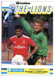 Programme: Millwall vs Luton Town FC (7th Jan 1989)