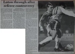 Match Report: Southampton vs Luton Town FC (25th Jan 1989)