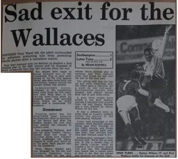 Match Report: Southampton vs Luton Town FC (25th Jan 1989)