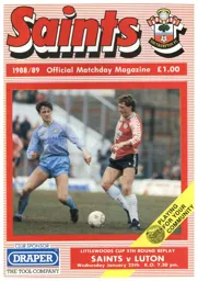 Programme: Southampton vs Luton Town FC (25th Jan 1989)
