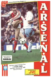 Programme: Arsenal vs Luton Town FC (25th Feb 1989)