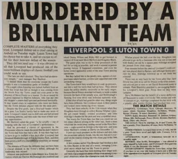 Match Report: Liverpool vs Luton Town FC (14th Mar 1989)