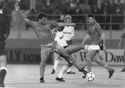 Darron McDonough loses out to Tottenham's Paul Stewart