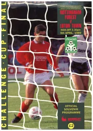 Programme: Luton Town FC vs Nottingham Forest (9th Apr 1989)