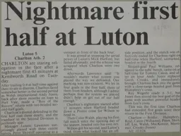 Match Report: Luton Town FC vs Charlton Athletic (2nd May 1989)