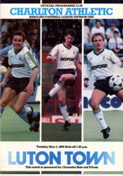 Programme: Luton Town FC vs Charlton Athletic (2nd May 1989)