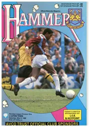 Programme: West Ham United vs Luton Town FC (6th May 1989)
