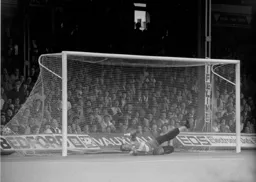 Bryan Gunn is beaten all ends up by Danny Wilson`s penalty