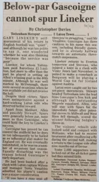 Match Report: Tottenham Hotspur vs Luton Town FC (19th Aug 1989)