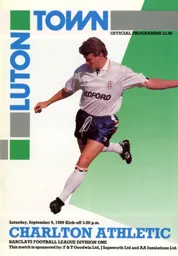Programme: Luton Town FC vs Charlton Athletic (9th Sep 1989)