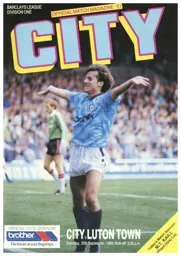 Programme: Manchester City vs Luton Town FC (30th Sep 1989)