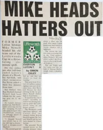 Match Report: Everton vs Luton Town FC (24th Oct 1989)