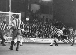 Iain Dowie heads the only goal of the game