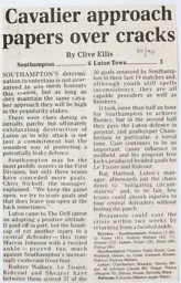 Match Report: Southampton vs Luton Town FC (25th Nov 1989)