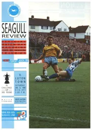 Programme: Brighton & Hove Albion vs Luton Town FC (6th Jan 1990)