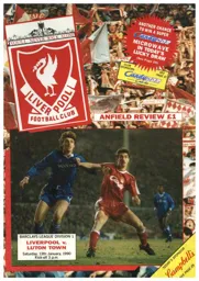 Programme: Liverpool vs Luton Town FC (13th Jan 1990)