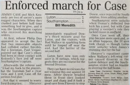 Match Report: Luton Town FC vs Southampton (24th Feb 1990)