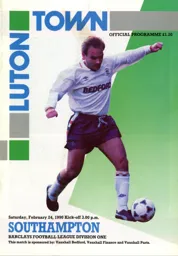 Programme: Luton Town FC vs Southampton (24th Feb 1990)