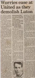 Match Report: Manchester United vs Luton Town FC (3rd Mar 1990)