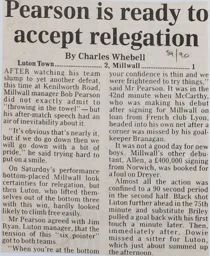 Match Report: Luton Town FC vs Millwall (24th Mar 1990)