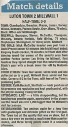 Match Report: Luton Town FC vs Millwall (24th Mar 1990)
