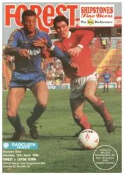 Programme: Nottingham Forest vs Luton Town FC (16th Apr 1990)