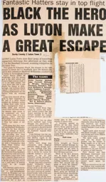 Match Report: Derby County vs Luton Town FC (5th May 1990)