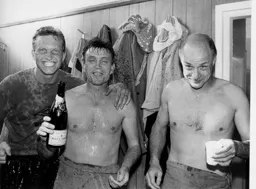 A scene from the changing room afterwards