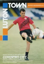 Programme: Luton Town FC vs Coventry City (22nd Sep 1990)