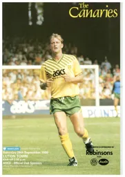 Programme: Norwich City vs Luton Town FC (29th Sep 1990)