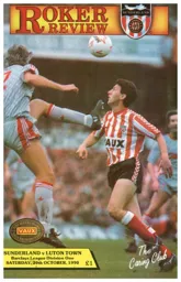 Programme: Sunderland vs Luton Town FC (20th Oct 1990)