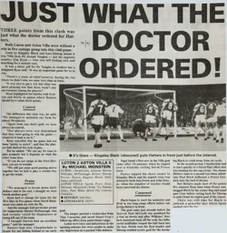 Match Report: Luton Town FC vs Aston Villa (24th Nov 1990)