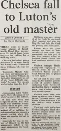 Match Report: Luton Town FC vs Chelsea (29th Dec 1990)
