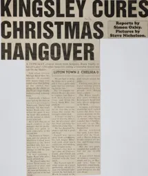 Match Report: Luton Town FC vs Chelsea (29th Dec 1990)