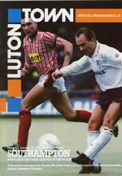 Programme: Luton Town FC vs Southampton (12th Jan 1991)