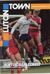 Programme: Luton Town FC vs Nottingham Forest (2nd Mar 1991)