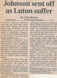 Match Report: Luton Town FC vs Tottenham Hotspur (1st Apr 1991)