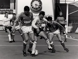 Kingsley Black finds himself surrounded by Sunderland defenders