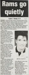 Match Report: Luton Town FC vs Derby County (11th May 1991)