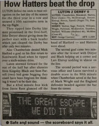 Match Report: Luton Town FC vs Derby County (11th May 1991)