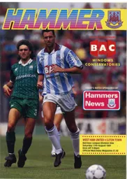 Programme: West Ham United vs Luton Town FC (17th Aug 1991)
