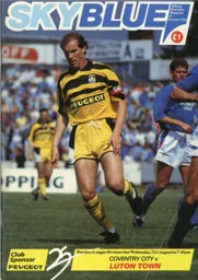 Programme: Coventry City vs Luton Town FC (21st Aug 1991)