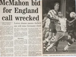 Match Report: Luton Town FC vs Liverpool (24th Aug 1991)