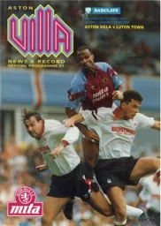 Programme: Aston Villa vs Luton Town FC (5th Oct 1991)