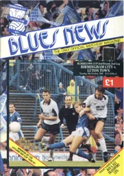Programme: Birmingham City vs Luton Town FC (8th Oct 1991)