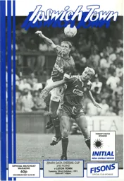 Programme: Ipswich Town vs Luton Town FC (22nd Oct 1991)