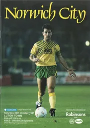 Programme: Norwich City vs Luton Town FC (26th Oct 1991)