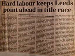 Match Report: Luton Town FC vs Leeds United (7th Dec 1991)